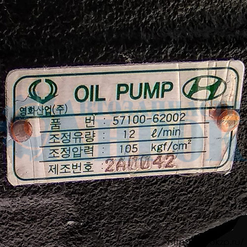 Насос ГУРа ременный привод HYUNDAI HD120 дв.D6BR МК 57100-62002 / 5710062002